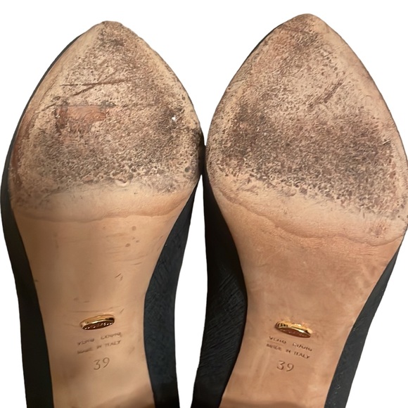 Sergio Rossi MSRP grey glitter 4 inch heels - Picture 11 of 11